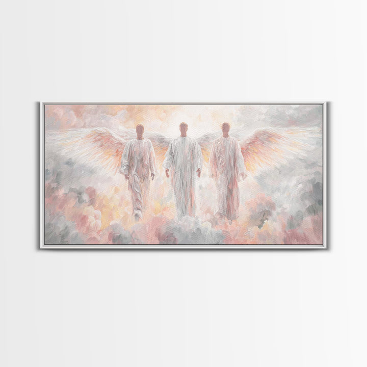 Radiant Messengers – Framed Canvas Print – Christian Wall Art – Christian Art Canvas – Modern Christian Art – Christian Painting – Christia