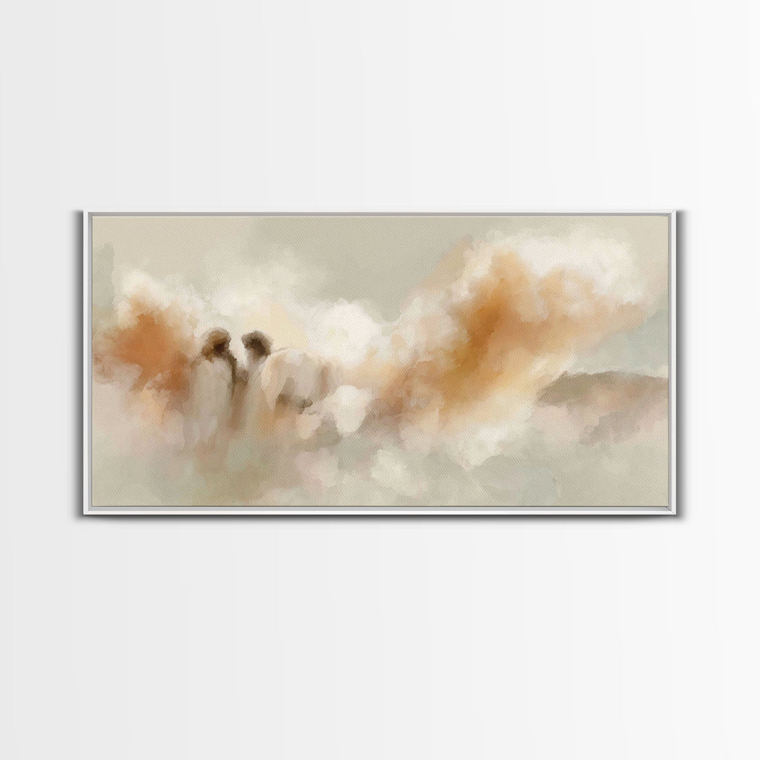 Softened Whispers – Framed Canvas Print – Minimalist Christian Art – Abstract Christian Art – Christian Wall Art – Subtle Christian Art – C