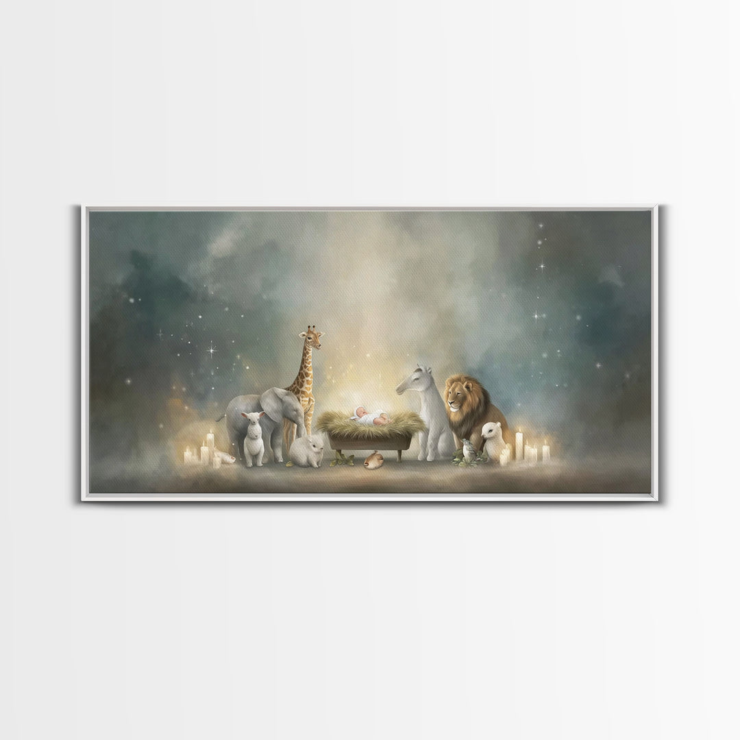 Peaceful Nativity – Framed Canvas Print – Christmas Wall Art – Christian Christmas Decor – Christian Art Canvas – Christmas Art Framed – Ch