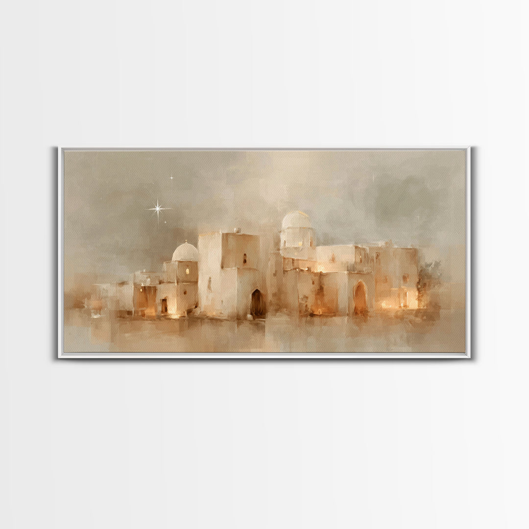 Star of Bethlehem – Framed Canvas Print – Christian Wall Art – Christmas Art Prints – Christian Art Canvas – Christian Christmas Decor – Mo