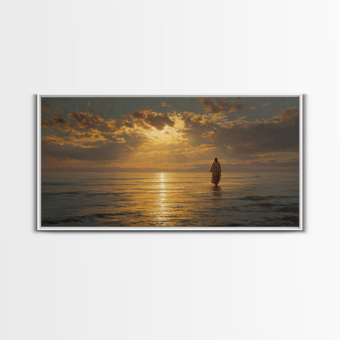 Sacred Dawn – Framed Canvas Print – Christian Wall Art – Jesus Painting – Christian Art Canvas – Christian Christmas Art – Christian Decor