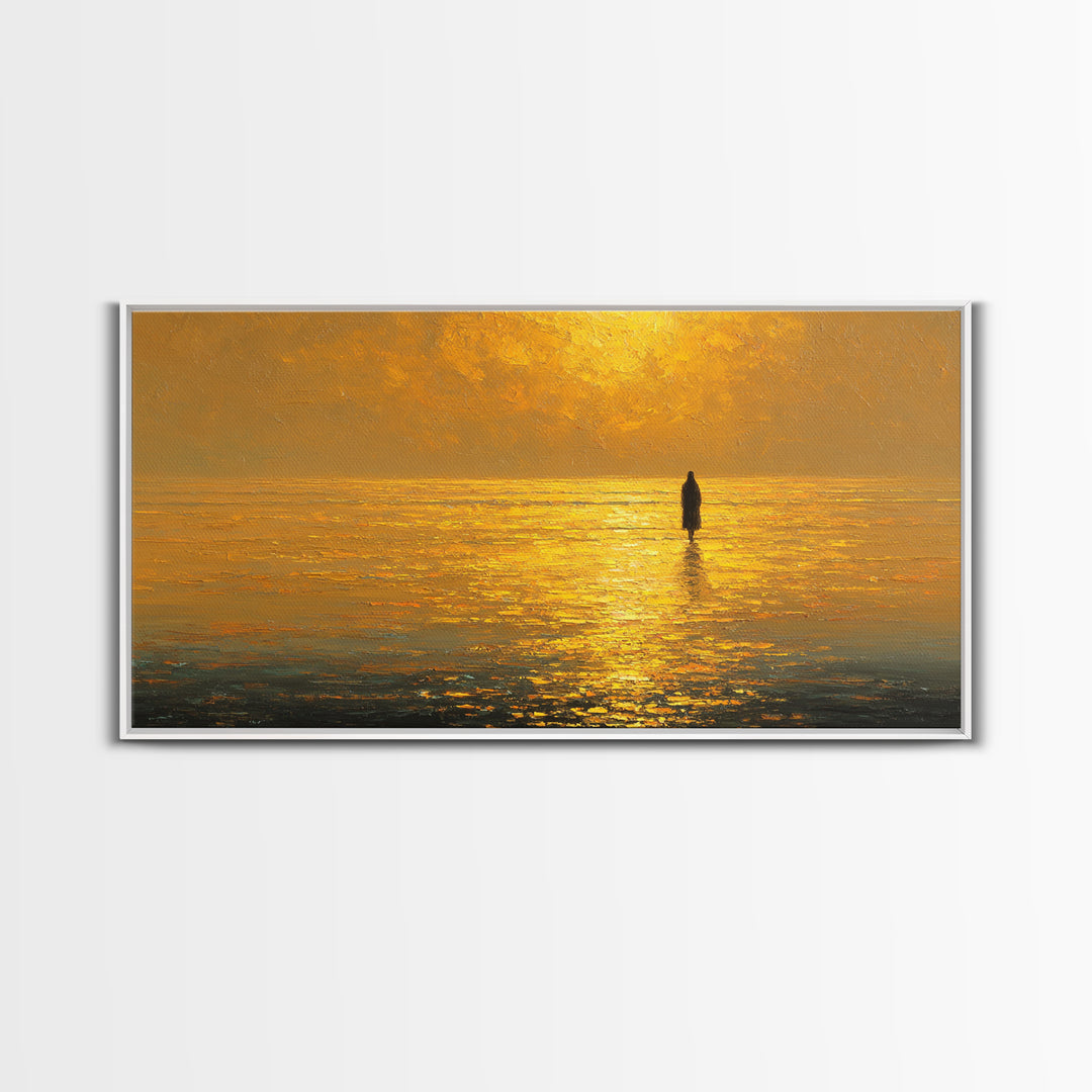 Celestial Path – Framed Canvas Print – Jesus Painting – Christian Wall Art – Modern Christian Art – Christian Art Print – Christian Christm