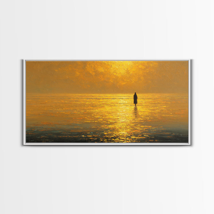 Celestial Path – Framed Canvas Print – Jesus Painting – Christian Wall Art – Modern Christian Art – Christian Art Print – Christian Christm