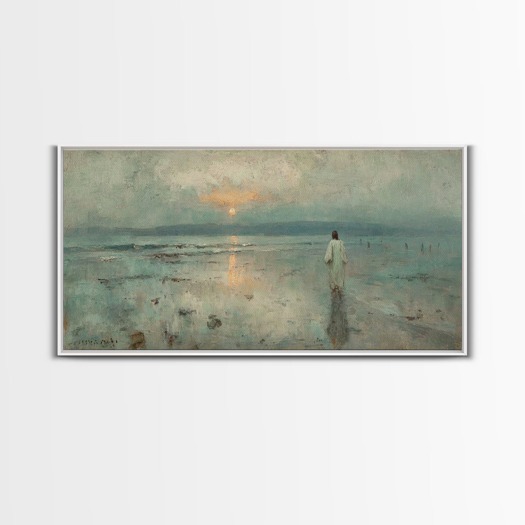 Horizon Grace – Framed Canvas Print – Christian Art Work – Jesus Canvas Art – Christian Wall Art – Subtle Christian Art – Christian Decor F