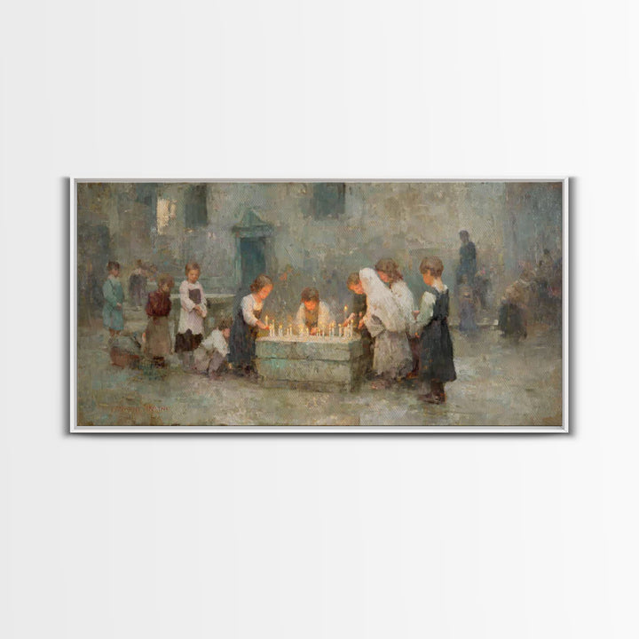 Children Of Blessing – Framed Canvas Print – Christian Art Canvas – Vintage Christian Art – Christian Wall Art – Christian Art Print – Chri