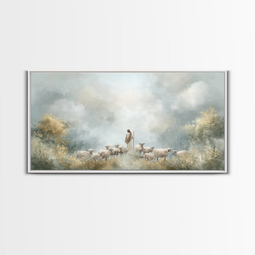 Guardian Of Peace – Framed Canvas Print – Christian Art Canvas – Jesus Painting – Christian Wall Art – Christian Art Work – Christian Gift
