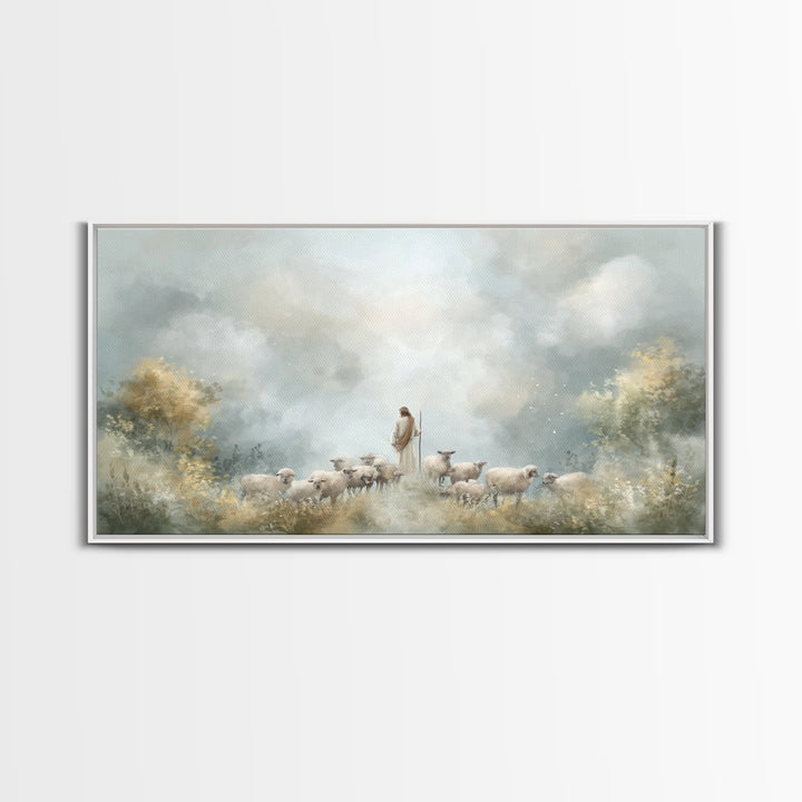 Guardian Of Peace – Framed Canvas Print – Christian Art Canvas – Jesus Painting – Christian Wall Art – Christian Art Work – Christian Gift