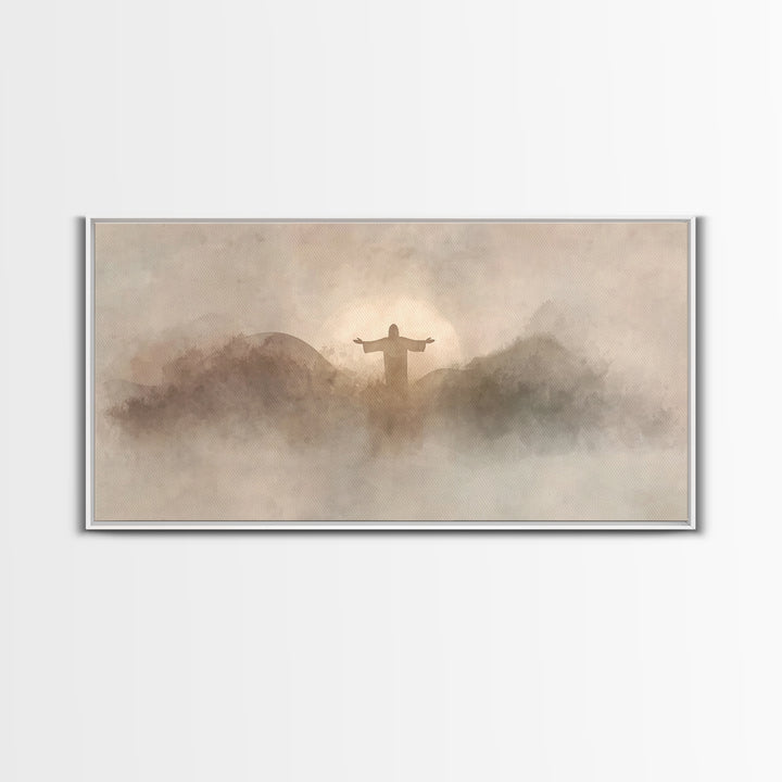 Rising In Grace - Framed Canvas Print - Christian Art Canvas - Jesus Painting - Christian Wall Art - Christian Art - Christian Gift Ideas