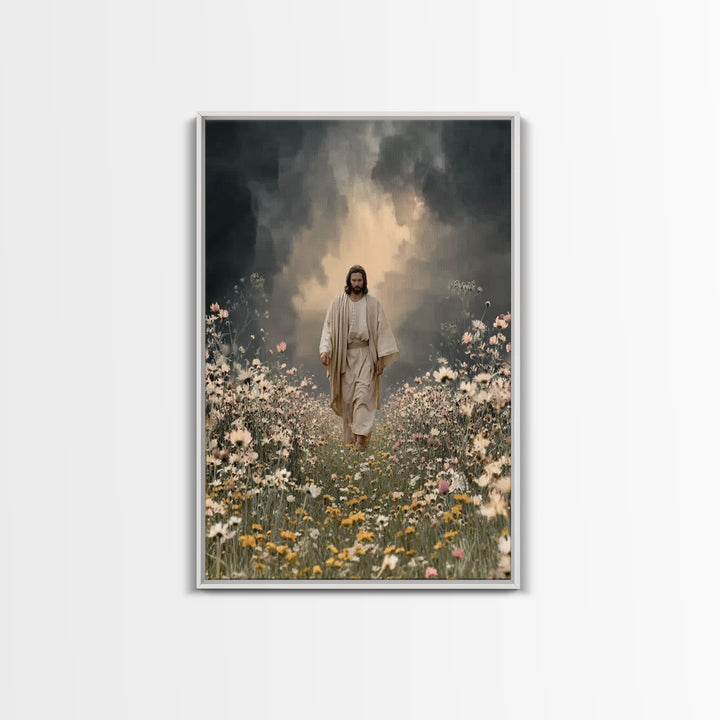 Path Of Mercy – Framed Canvas Print – Christian Wall Art – Jesus Painting – Christian Art Canvas – Christian Decor – Christmas Art