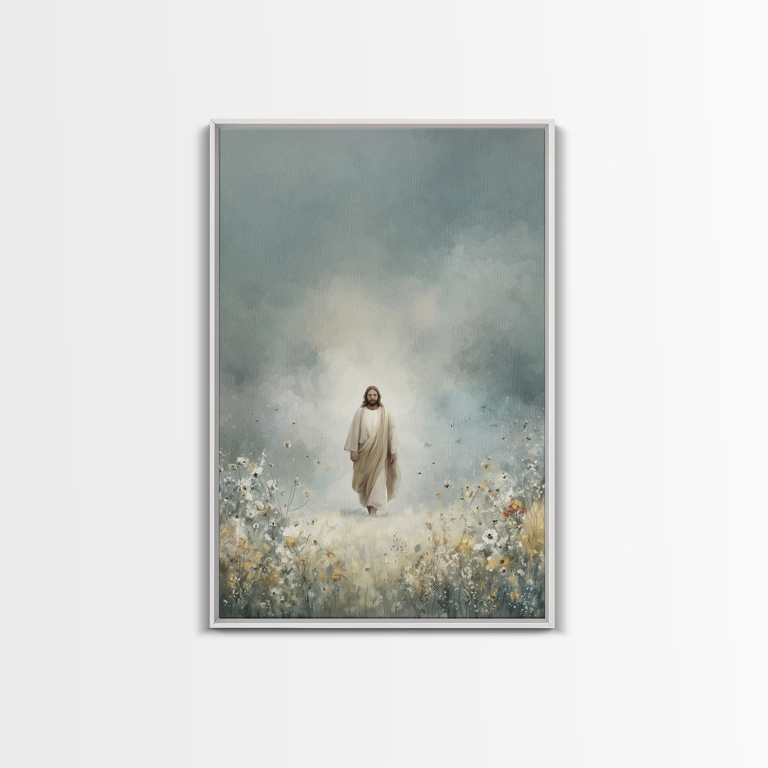 Heavenly Bloom – Framed Canvas Print – Christian Art Canvas – Jesus Painting – Subtle Christian Art – Christian Wall Art – Christian Gift I