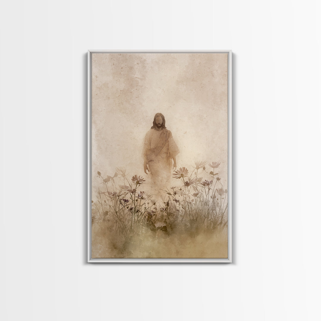 Wilderness Promise, Framed Canvas Print, Christian Wall Art, Jesus Canvas Art, Modern Christian Art, Christian Decor, Christian Art Print