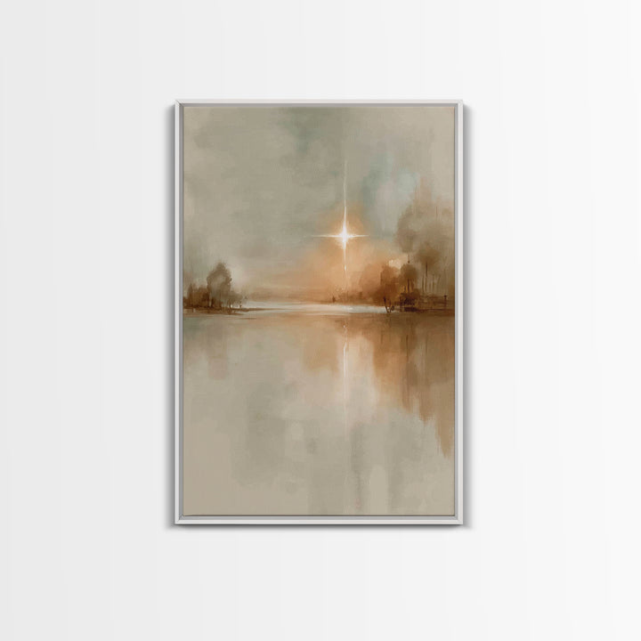 Guiding Dawn Star – Framed Canvas Print – Christian Wall Art – Christian Art Canvas – Christmas Art – Christian Christmas Art – Jesus Paint
