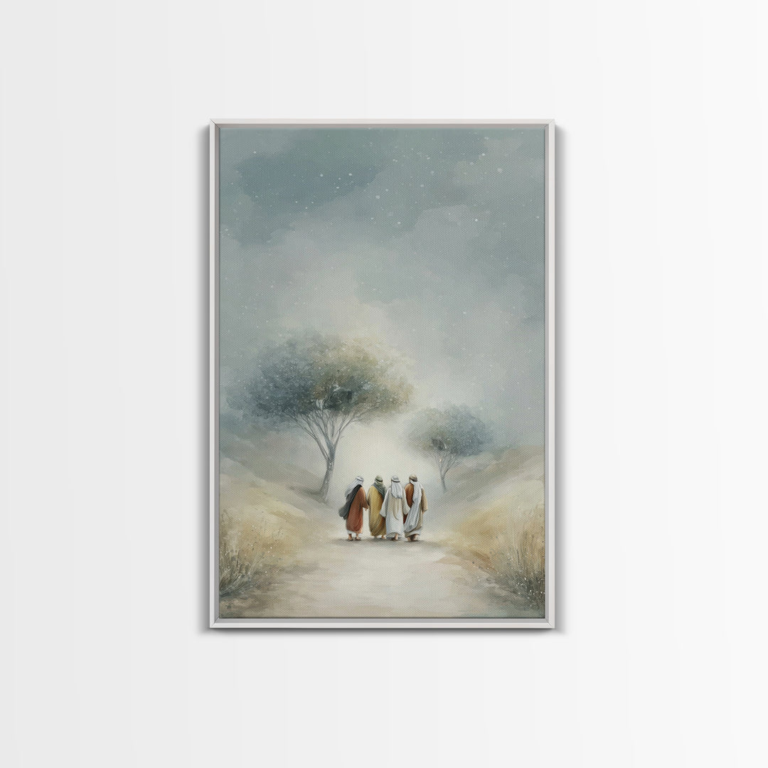 Guided By Light | Framed Canvas Print | Christian Wall Art | Christian Art Canvas | Christian Painting | Christian Gift | Modern Christian