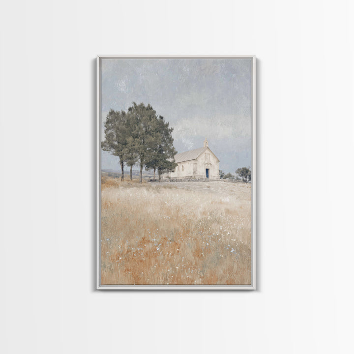 Hillside Sanctuary – Framed Canvas Print – Christian Wall Art – Christian Art Canvas – Subtle Christian Art – Christian Art Print