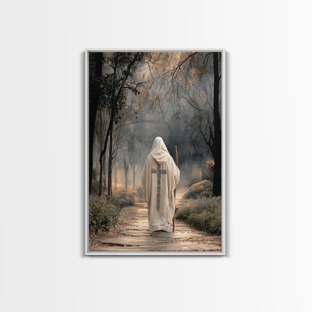 Shepherd’s Walk – Framed Canvas Print – Christian Wall Art – Christian Art Canvas – Christian Painting – Christian Decor