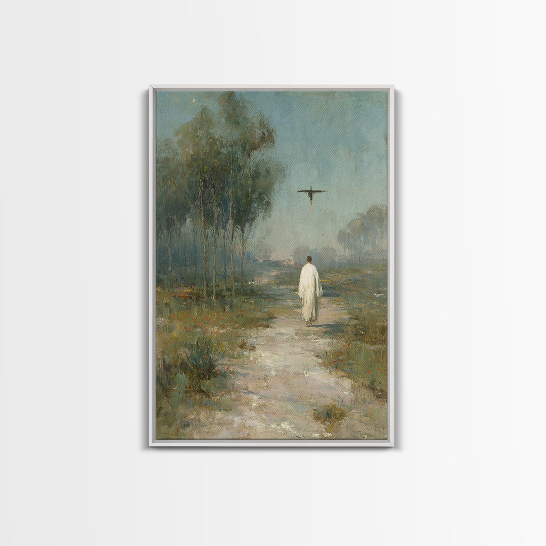 Crossroad Calling – Framed Canvas Print – Christian Art Canvas – Christian Wall Art – Christian Painting – Unique Christian Art