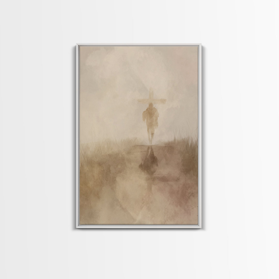 Burden Of Love – Framed Canvas Print – Christian Wall Art – Christian Art Canvas – Christian Painting – Christian Art Print