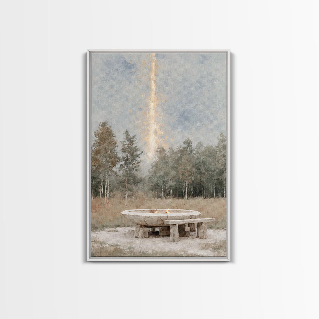 Forest Altar Light – Framed Canvas Print – Christian Art Canvas – Christian Wall Art – Christian Art Print – Christmas Art