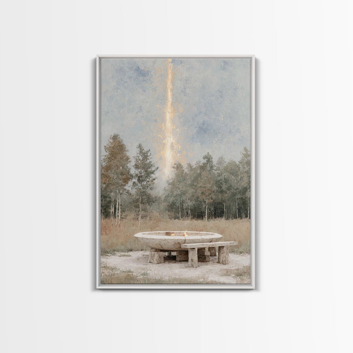 Forest Altar Light – Framed Canvas Print – Christian Art Canvas – Christian Wall Art – Christian Art Print – Christmas Art