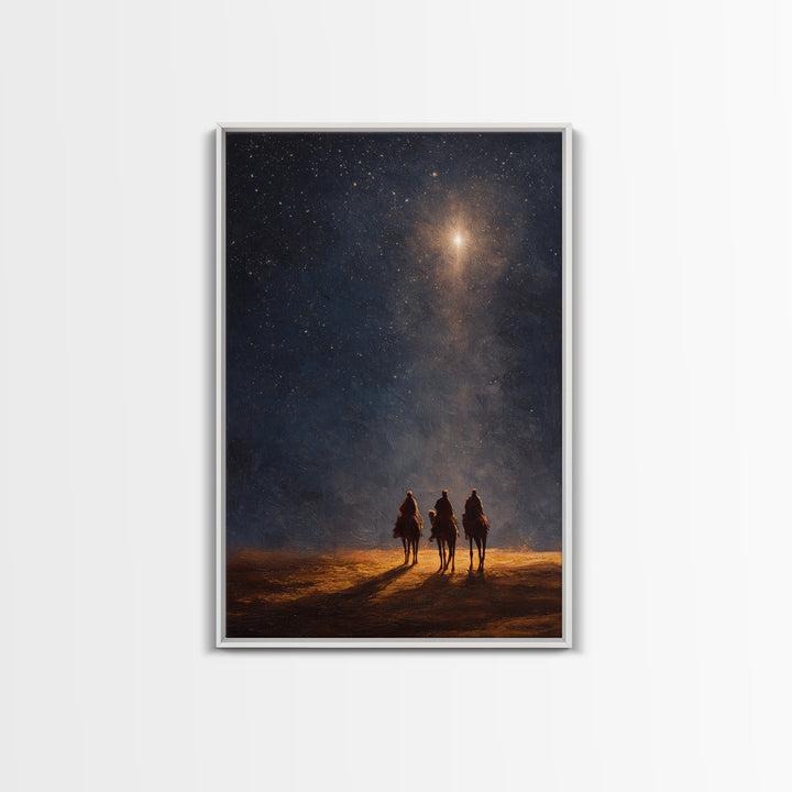 Star Of The Messiah – Framed Canvas Print – Christian Christmas Art – Christian Art Canvas – Christian Wall Art – Christmas Art