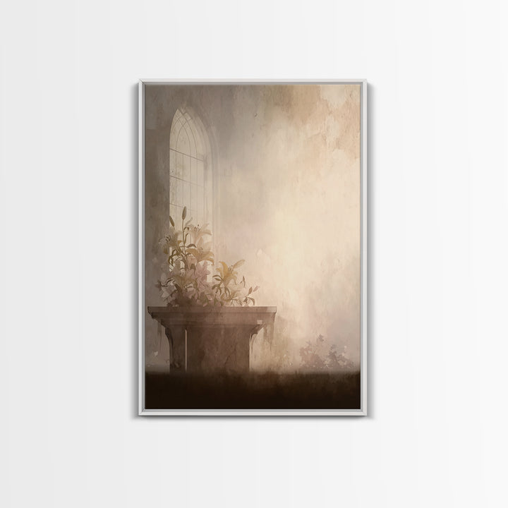 Quiet Chapel Grace – Framed Canvas Print – Christian Art Canvas – Christian Wall Art – Vintage Christian Art – Christian Painting – Christi