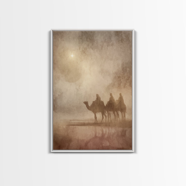Three Kings Path – Framed Canvas Print – Christian Wall Art – Christmas Art – Christian Art Canvas – Christian Christmas Art