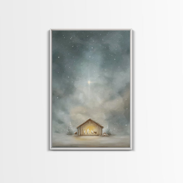 Star of Messiah – Framed Canvas Print – Christian Art Canvas – Subtle Christian Paintings – Christmas Art Framed – Jesus Christmas Art – Ch