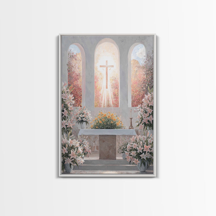 Stillness Of Light – Framed Canvas Print – Christian Wall Art – Christian Art Canvas – Subtle Christian Art – Christian Christmas Art – Chr