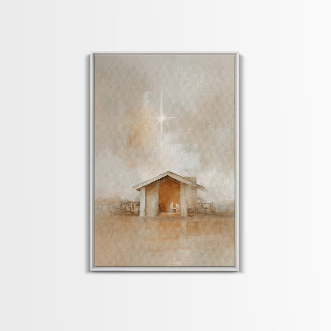 Star of Peace – Framed Canvas Print – Christian Wall Art – Christmas Art Prints – Jesus Christmas Art – Christian Art Canvas – Christian Gi