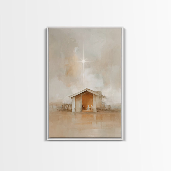 Star of Peace – Framed Canvas Print – Christian Wall Art – Christmas Art Prints – Jesus Christmas Art – Christian Art Canvas – Christian Gi