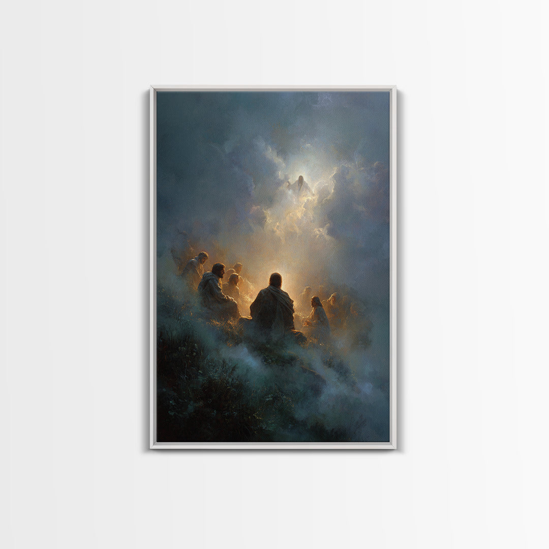 Divine Gathering | Framed Canvas Print | Jesus Painting | Christian Wall Art | Christian Art Print | Large Christian Painting | Christian G