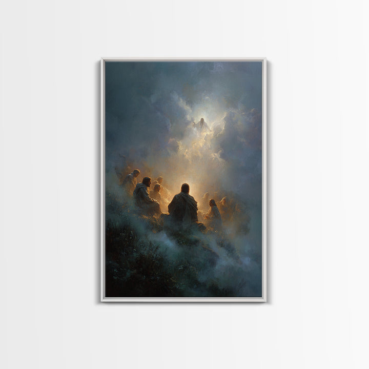 Divine Gathering | Framed Canvas Print | Jesus Painting | Christian Wall Art | Christian Art Print | Large Christian Painting | Christian G
