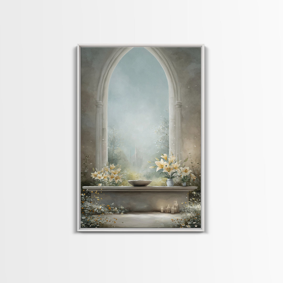 Easter Blooming Hope – Framed Canvas Print – Christian Wall Art – Christian Art Canvas – Christian Decor – Christian Painting – Christian G