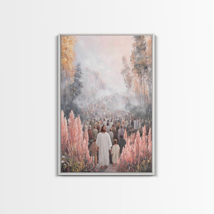 Path Of Light – Framed Canvas Print – Christian Wall Art – Jesus Painting – Christian Art Canvas – Christian Christmas Art – Christian Deco