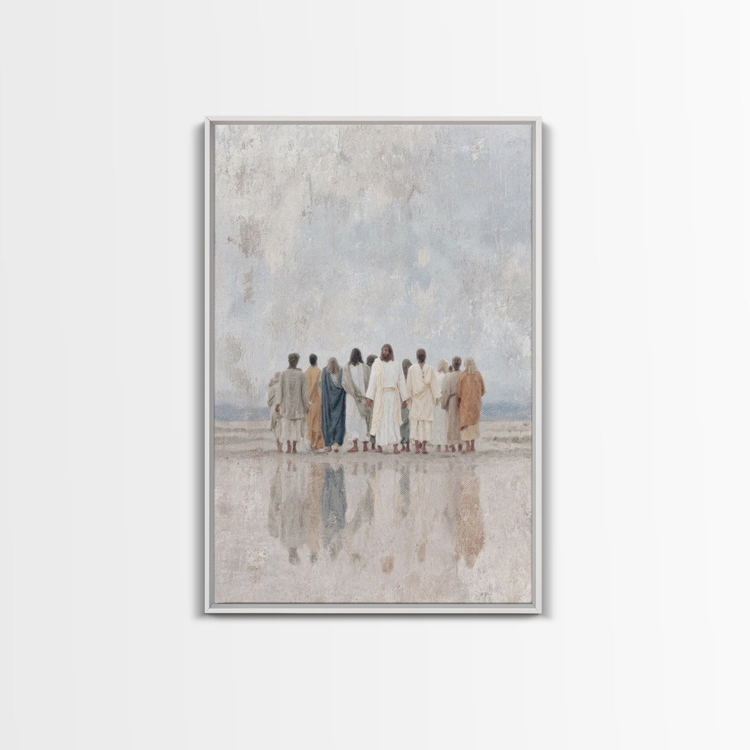Morning Discipleship | Framed Canvas Print | Christian Art Canvas | Jesus Painting | Christian Wall Art | Christian Gift Ideas | Christian