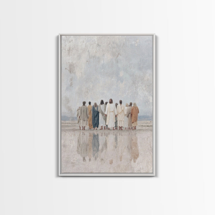 Morning Discipleship | Framed Canvas Print | Christian Art Canvas | Jesus Painting | Christian Wall Art | Christian Gift Ideas | Christian