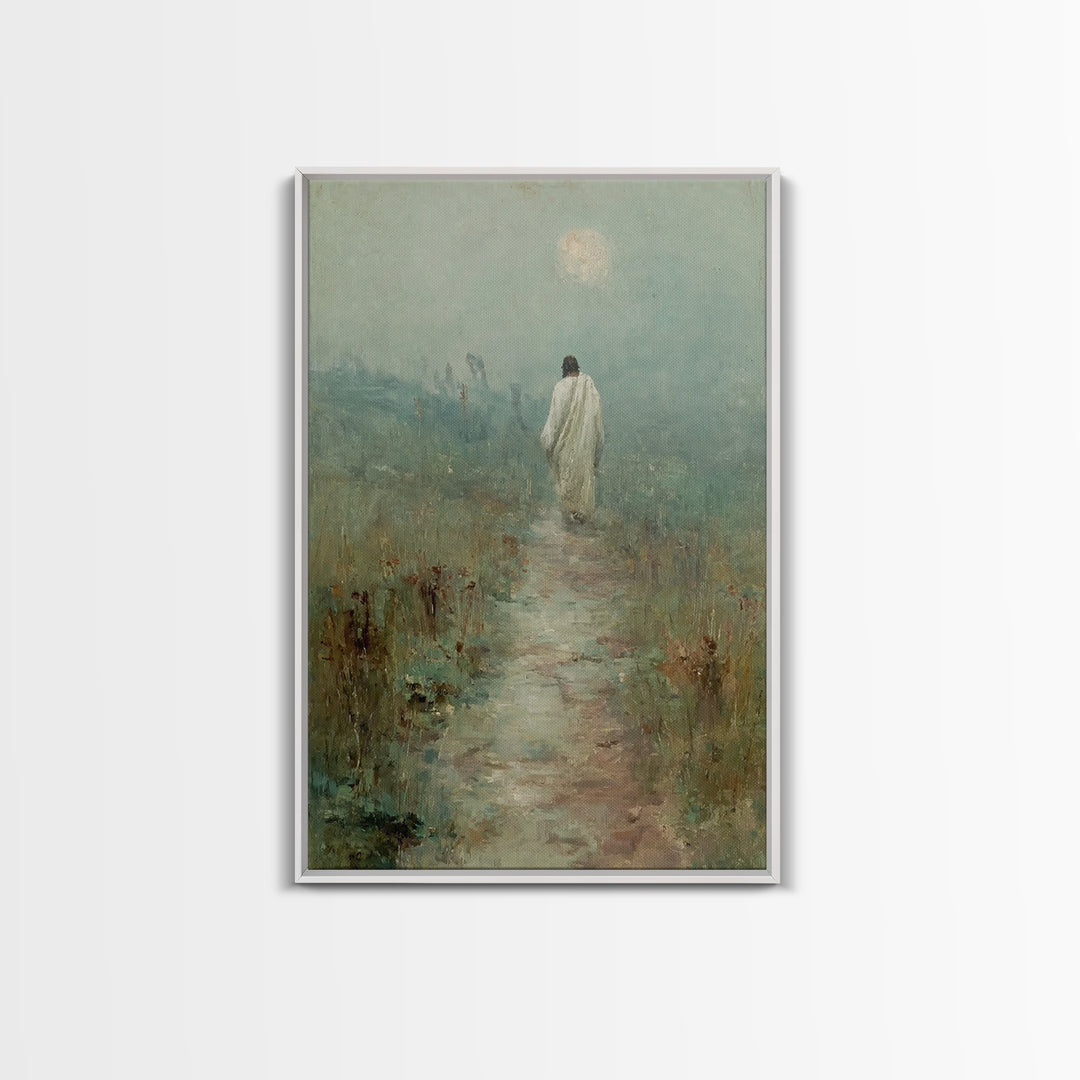 Silent Journey – Framed Canvas Print – Christian Wall Art – Christian Art Canvas – Jesus Painting – Vintage Christian Art – Christian Gift