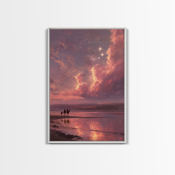 Star of Dawn | Framed Canvas Print | Christian Christmas Art | Christian Art Canvas | Christmas Wall Art | Christian Gift Ideas | Moody Chr