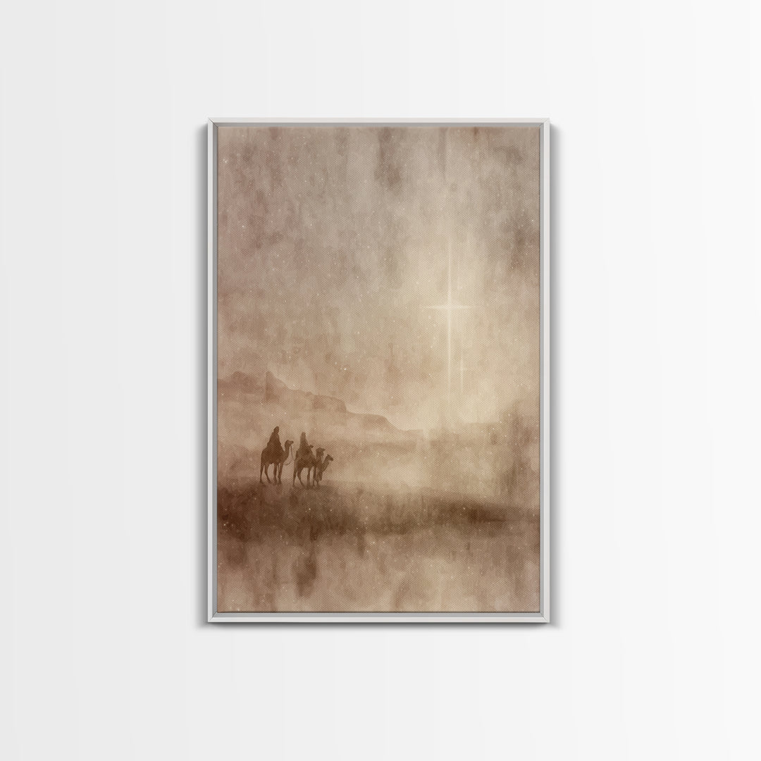 Pilgrims of Light | Framed Canvas Print | Christian Art Canvas | Christmas Art Prints | Christian Christmas Art | Christian Wall Art | Chri