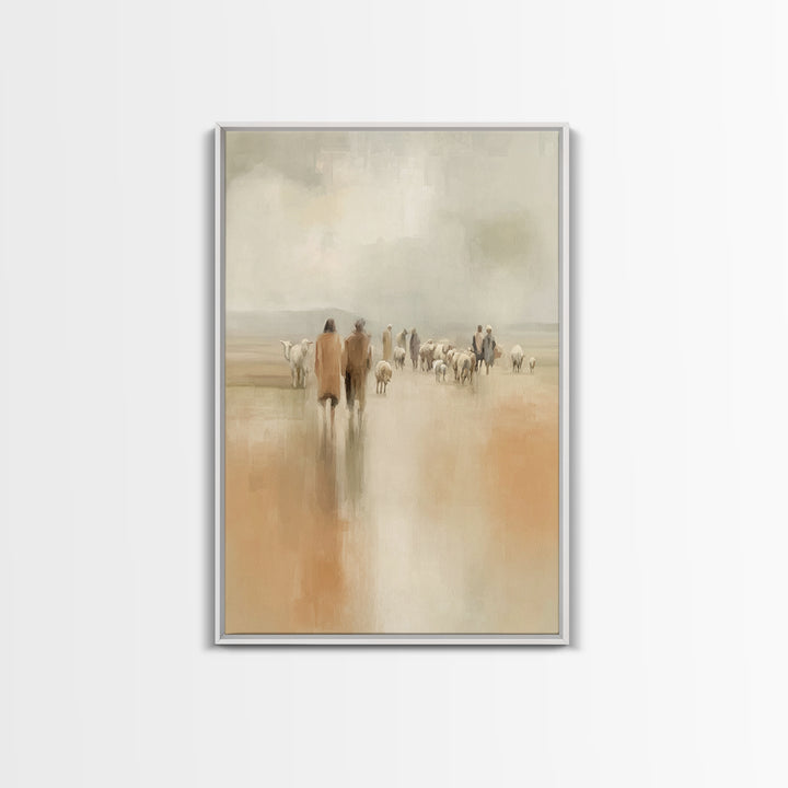 Pasture Companions, Framed Canvas Print, Christian Art Canvas, Christian Wall Art, Christian Paintings, Subtle Christian Art, Christian Chr