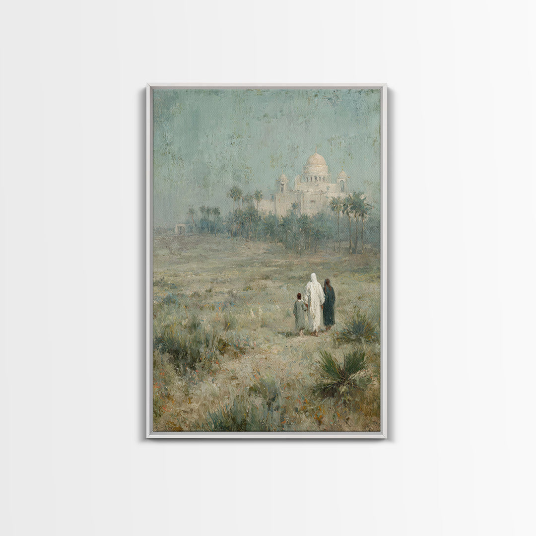 Desert Star Journey – Framed Canvas Print – Christian Wall Art – Christian Art Canvas – Christian Christmas Art – Christmas Art – Jesus Pai