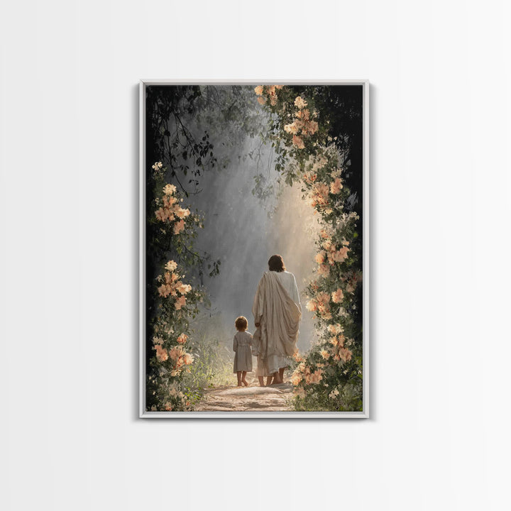 Path Of Hope – Framed Canvas Print – Christian Art – Jesus Painting – Christian Art Canvas – Christian Wall Art – Large Christian Painting