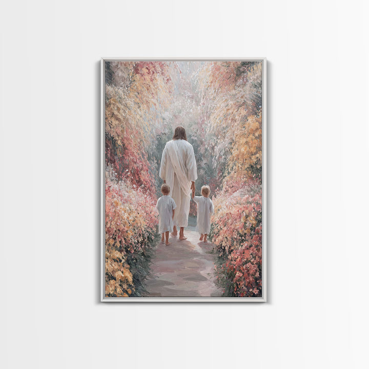 Walk Of Faith | Framed Canvas Print | Christian Art | Jesus Painting | Christian Art Canvas | Christian Decor | Christian Christmas Art
