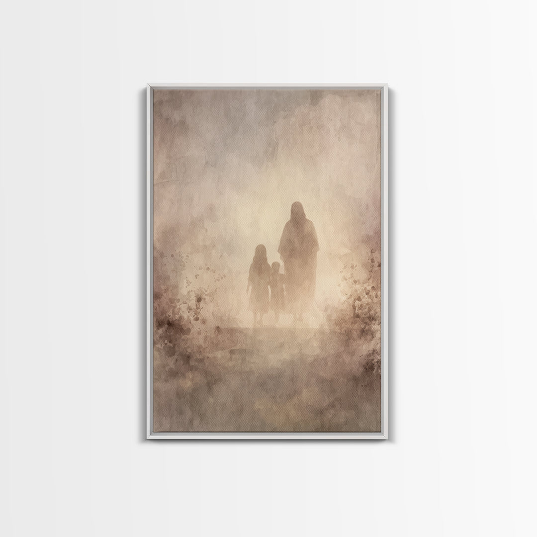 Blessed Companions , Framed Canvas Print, Christian Wall Art, Christian Art Canvas, Jesus Painting, Christian Art, Modern Christian Art