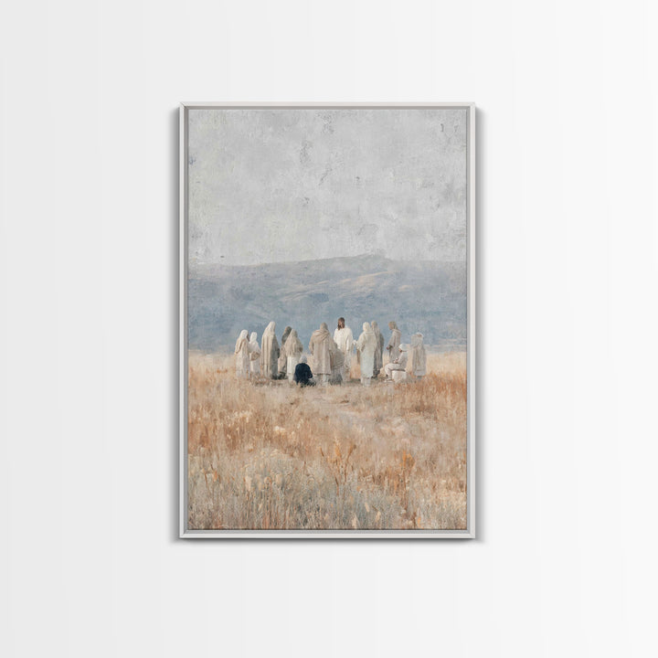 Gathering In Grace – Framed Canvas Print – Christian Wall Art – Christian Art Canvas – Jesus Painting – Christian Art – Christian Decor