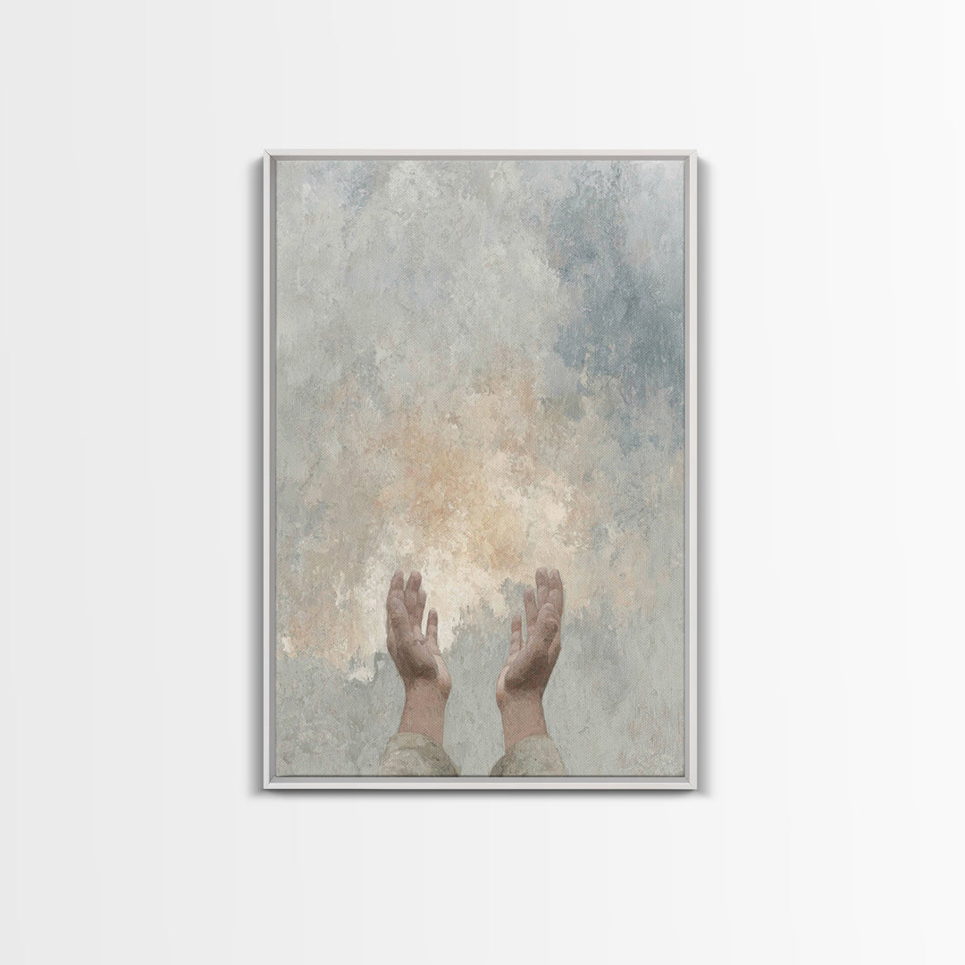 Hands Of Prayer – Framed Canvas Print – Christian Art Canvas – Christian Wall Art – Subtle Christian Art – Christian Gift – Christian Art P