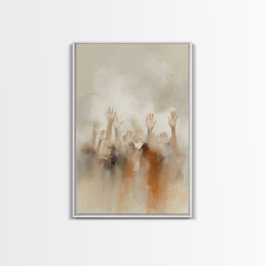 Clouds Of Praise – Framed Canvas Print – Christian Wall Art – Christian Art Canvas – Christian Gift – Modern Christian Art – Large Christia