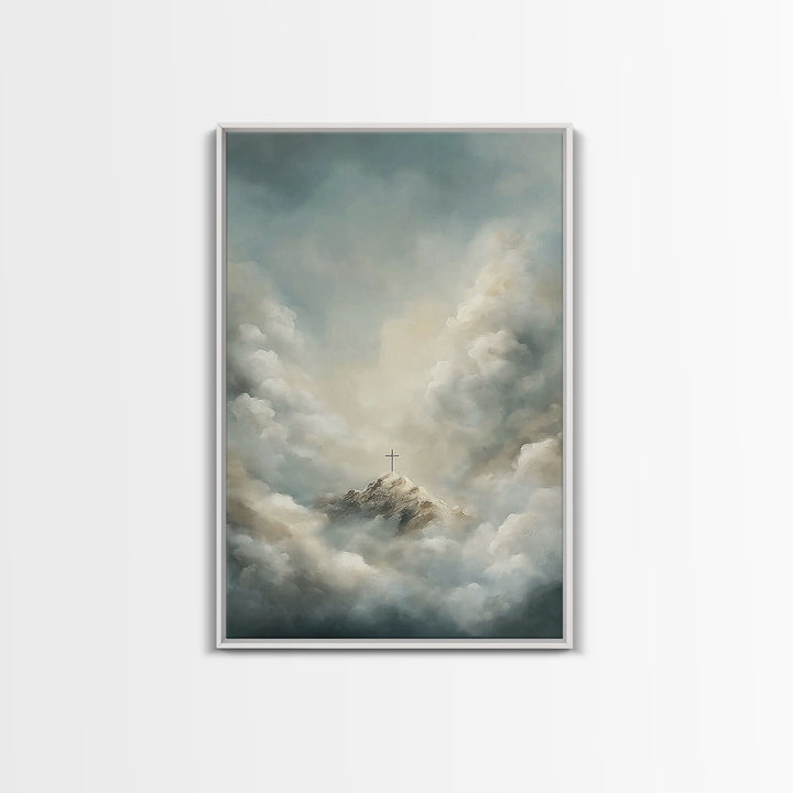 Sacred Silence – Framed Canvas Print – Christian Wall Art – Minimalist Christian Art – Subtle Christian Art – Christian Art Prints – Christ