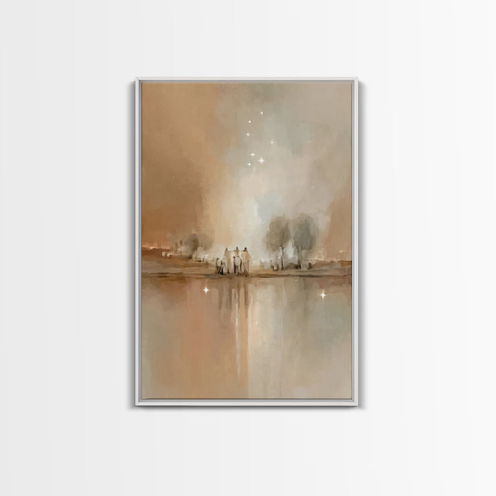 Starry Journey – Framed Canvas Print – Christian Wall Art – Christian Art Canvas – Christmas Art – Christian Christmas Decor – Christian Ar