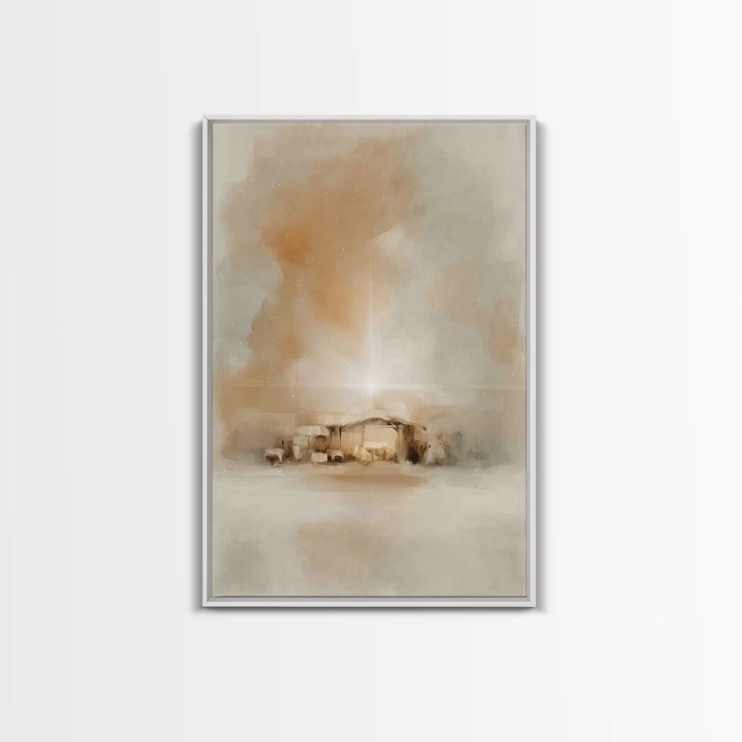 Bethlehem Wonder Sky – Framed Canvas Print – Christian Wall Art – Christmas Art – Christian Art Canvas – Christian Decor – Jesus Art